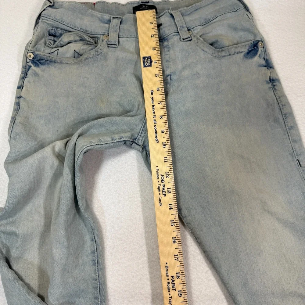 True Religion Ricky Jeans Mens 30x33 Blue Relaxed Straight Denim‎ y2k style